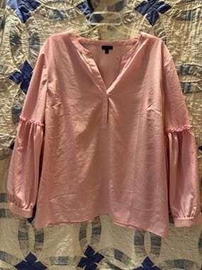 Talbots Pink Peasant Blouse